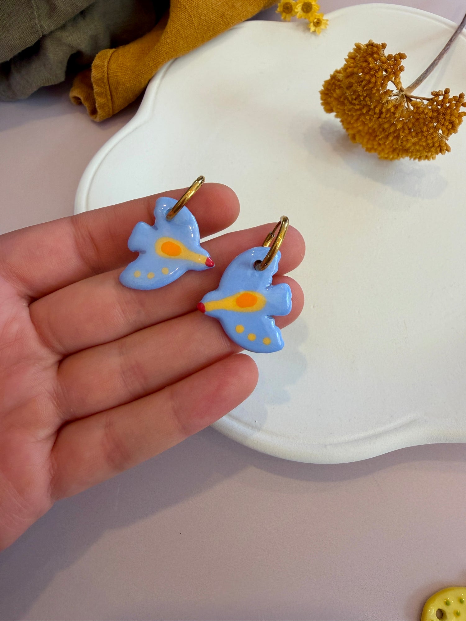 Boucle oiseaux bleus