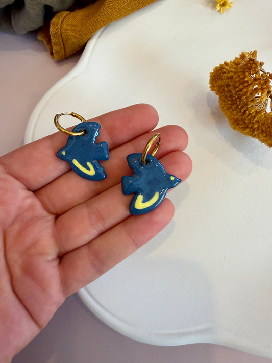Boucles d'oreilles en céramique