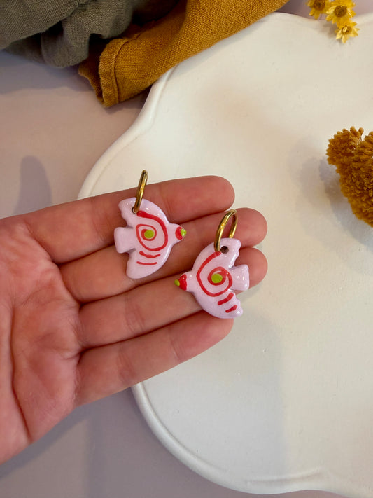 Boucles d'oreilles en céramique